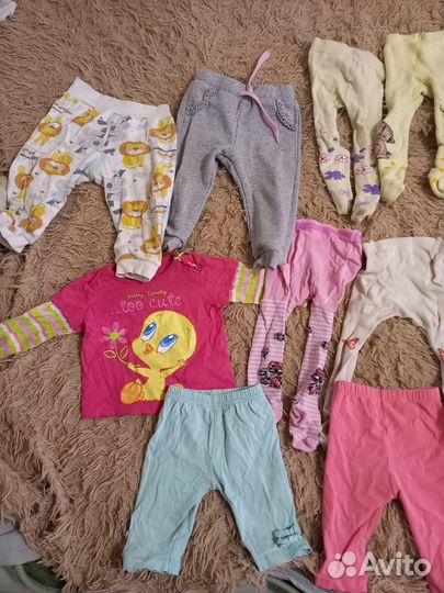 Вещи пакетом на девочку 62-74