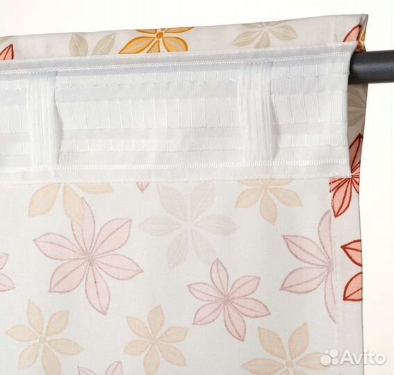 Скэрммал гардины, 2 шт., цветок, 145x300 см