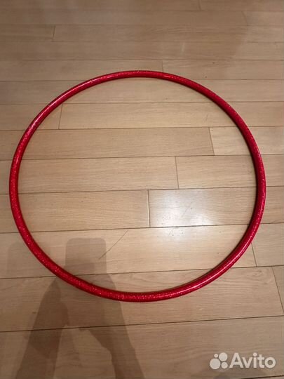 Обруч гимнастический красный с чехлом