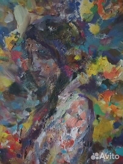 Картина на оргалите акриловой краской