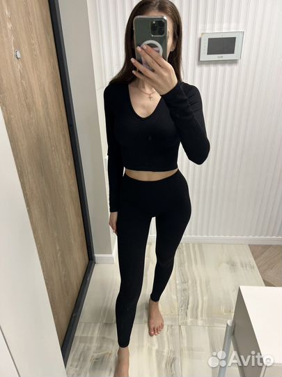 Костюм женский в рубчик