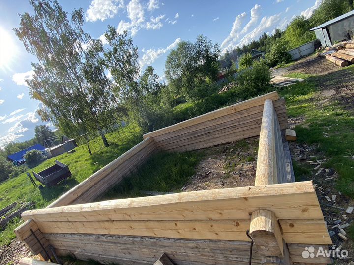 Сруб дома, сруб бани