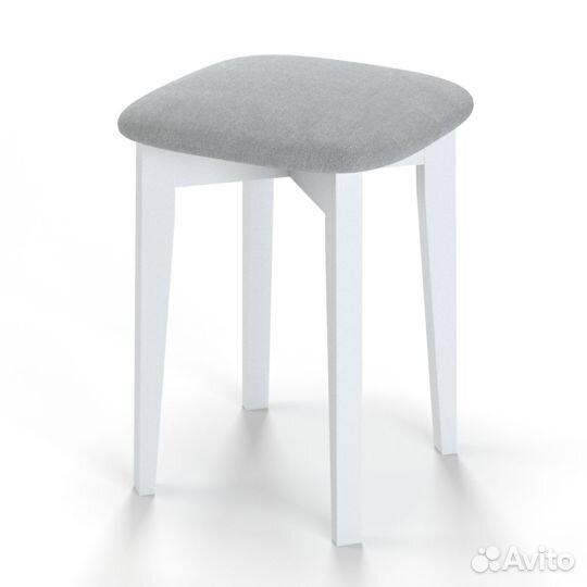 Табурет (белый матовый/грета смок)