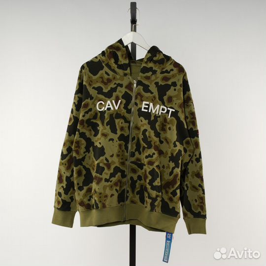 Зип худи cav empt зелено черное bape стиль