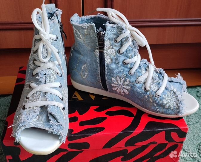 Кеды джинсовые женские