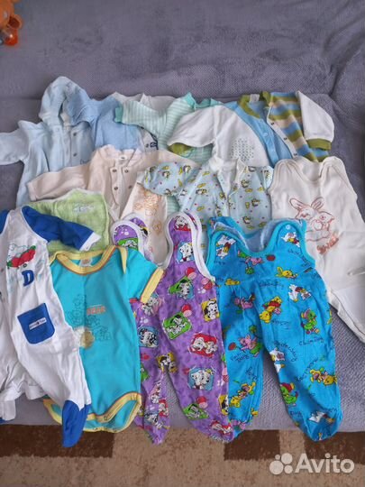 Детские вещи пакетом на мальчика с 0 до 3х месяцев