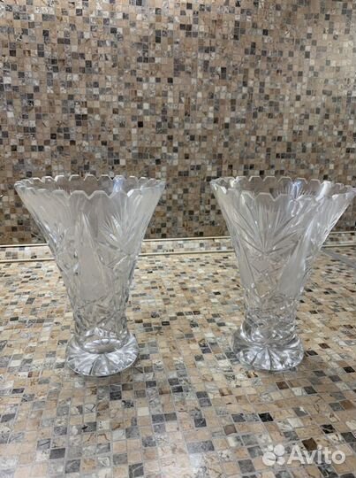 Хрустальная ваза чехия