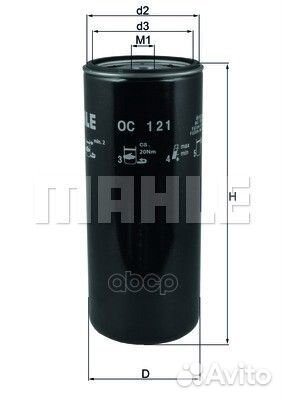 Фильтр масл.renault/volvo OC121 Mahle/Knecht