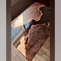 Журнальный стол из массива карагача и смолы, Белорецк