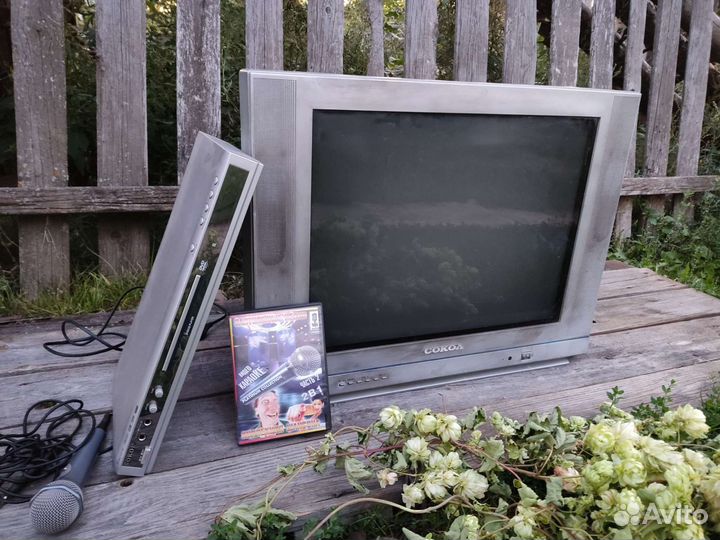 Телевизор dvd плеер для караоке Sokol