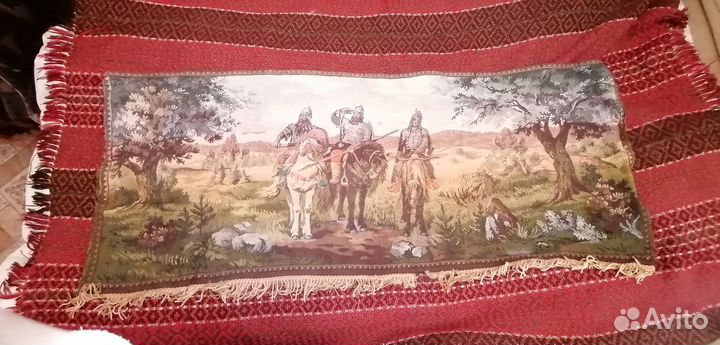 Гобеленовый ковер СССР Три богатыря