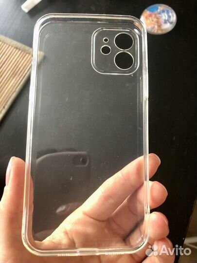 Бампер чехол силикон прозрачный на iPhone 12