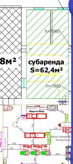 Торговая площадь, 62.4 м²