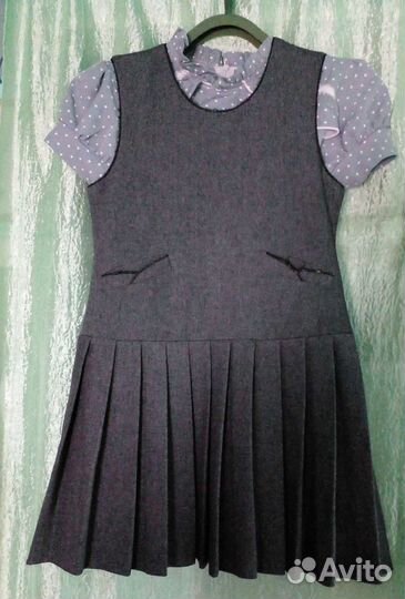 Форма школьная пакетом серая на девочку до 134б.у