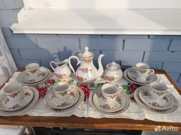 Кофейный сервиз фарфор СССР новый
