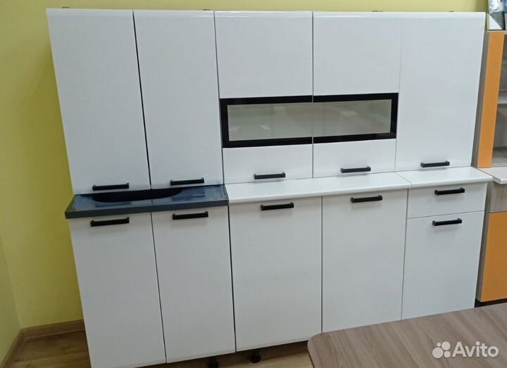 Кухня 1,8 метра рио (белый глянец)