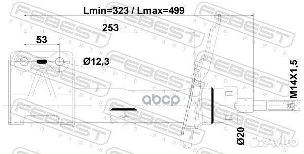 25110-009FR амортизатор передний правый Peugeo