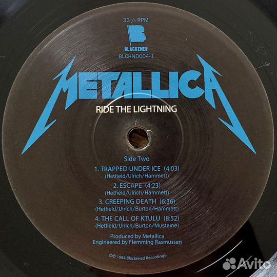 Виниловая пластинка metallica - ride THE lightning
