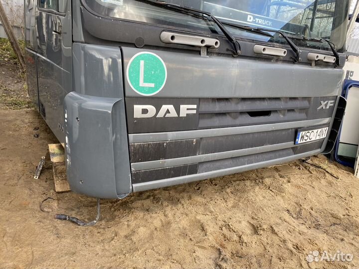 Капот DAF XF105 в сборе цвет серый белый с европей
