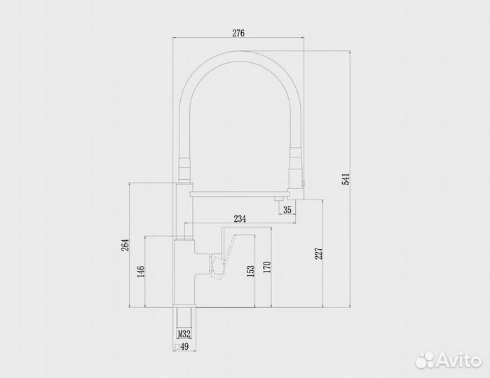Смеситель для кухни Savol S-L1808-01