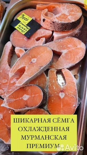 Семга Мурманск стейки, филе, форель, лосось