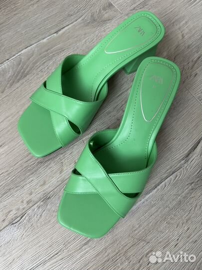 Шлепки zara 37