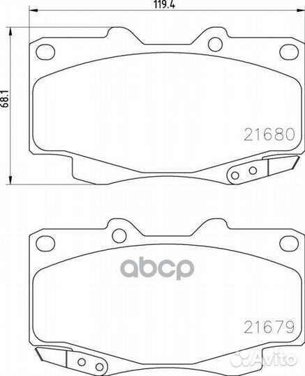Колодки тормозные дисковые перед NP1075 NIS