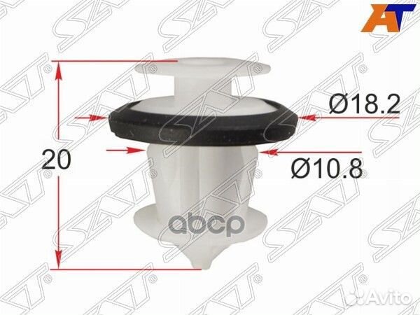 Клипса крепежная toyota/lexus (1 шт.) stkj2463 Sat