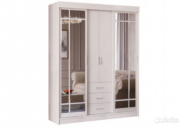 Двери для шкафа купе с зеркалом Маэстро 2 шт