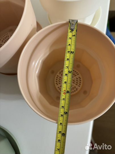 Горшок для цветов пластиковый (набор из 4 шт)