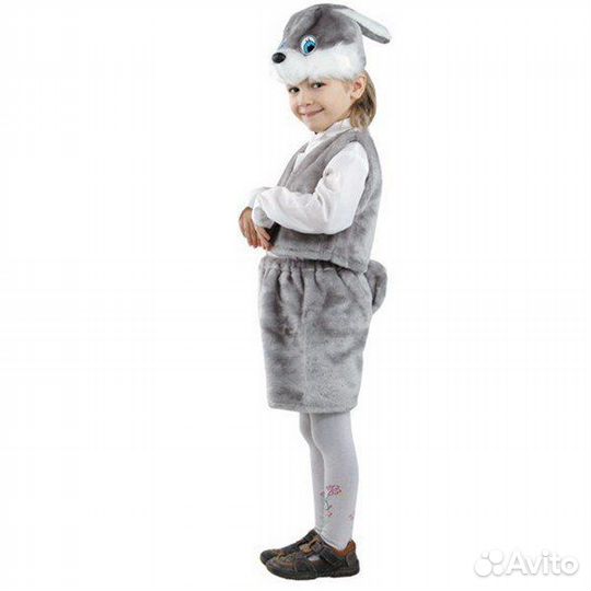 Карнавальный костюм Серенький Зайка, р 110