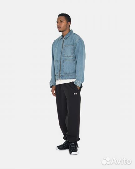 Куртка Stussy Washed Blue Zip Work