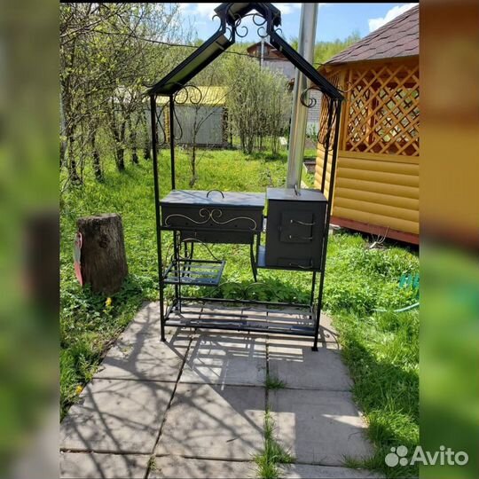 Кованые мангалы с крышей