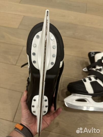 Мужские хокейные коньки Oxelo (черные, 42 размер)