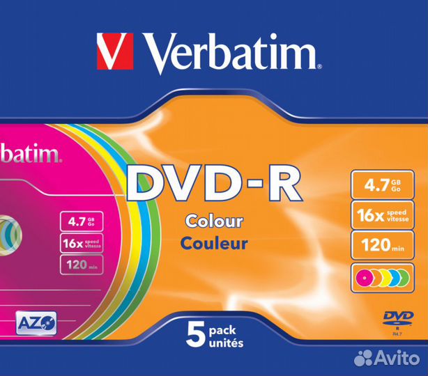 Диск DVD-R Verbatim 4.7Gb 16x Slim case (10шт)