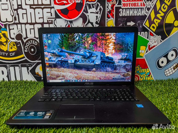 Большой ноутбук asus для учебы и работы