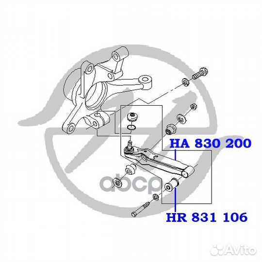 Рычаг передней подвески, нижний HA830200 Hanse