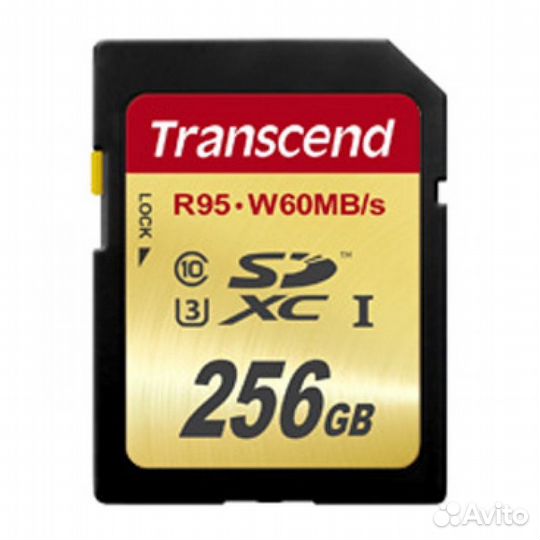 Transcend SD 256GB XC class10 U-3 4K 95м/с