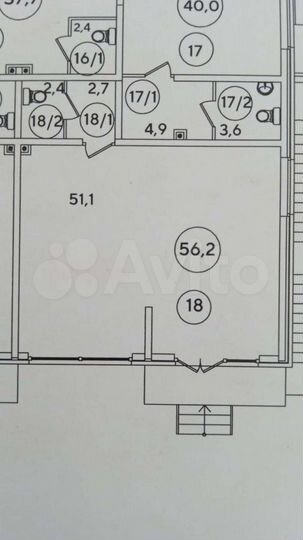 Свободного назначения, 56.2 м²