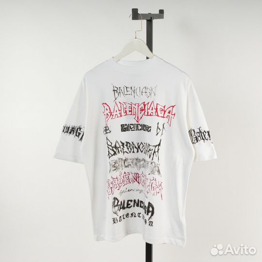 Футболка balenciaga DIY Metal белая