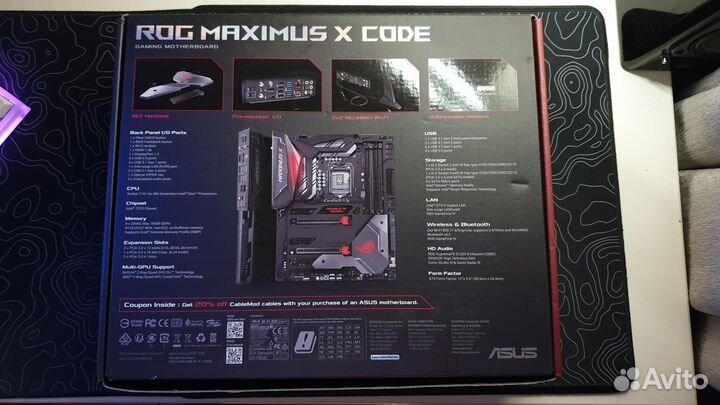 Maximus X Code Материнская плата z370 Asus ROG