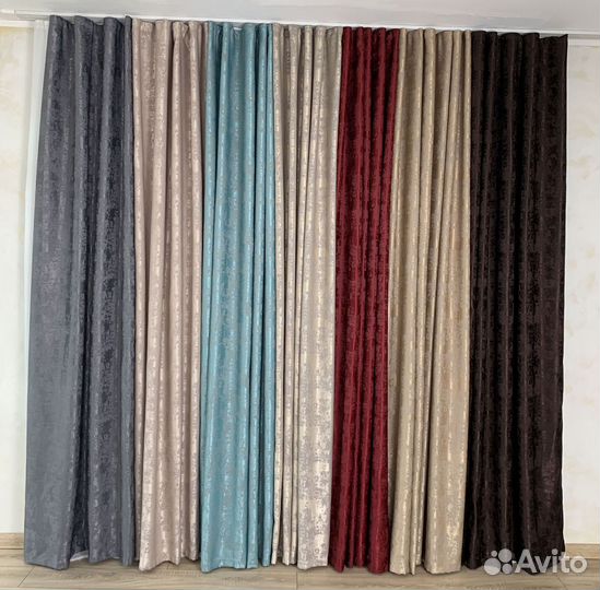 Готовые шторы мрамор Зарина