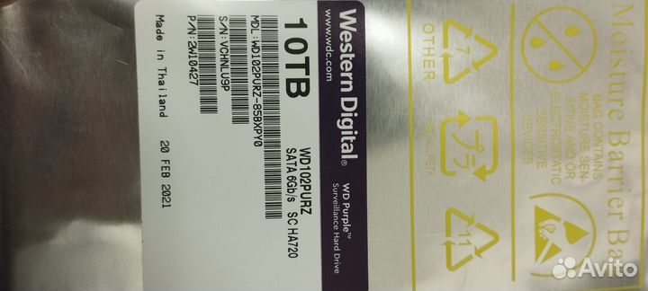 Жесткий диск hdd 10 TB Western digital purple