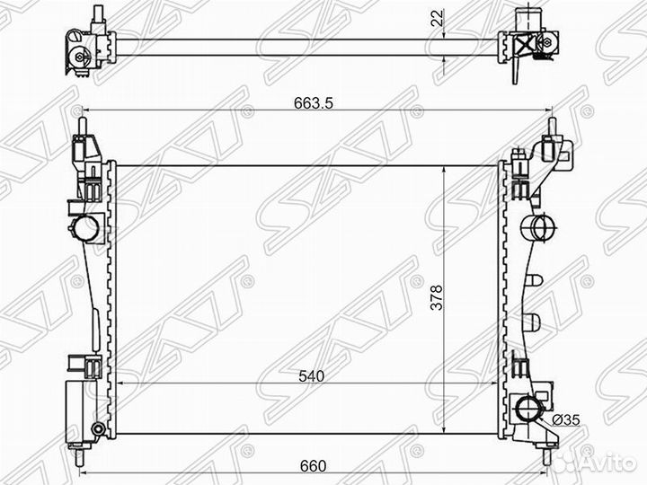 Радиатор охлаждения Опель Корса D 1.0/1.2/1.4/1.6