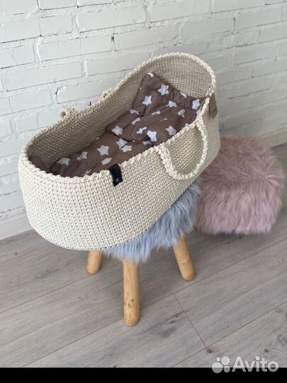 Люлька переноска вязаная корзина для выписки