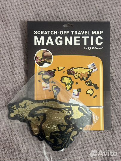 Магнитная карта мира Travel Map magnetic World