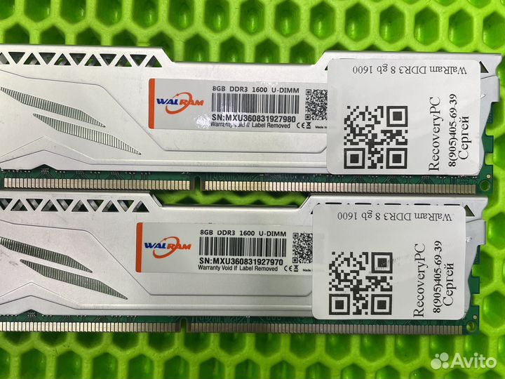 Walram ddr3 16 gb 1600 MHz (2*8gb)