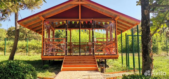 Жидкие окна на беседку