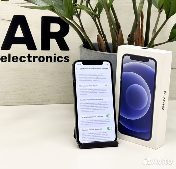 iPhone 12 Mini 64Gb Black (84%,ростест,simesim)