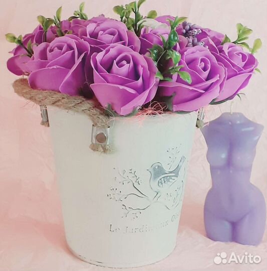 Букет из мыльных цветов